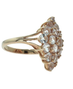 Rose Gold Morganite Cluster Ring