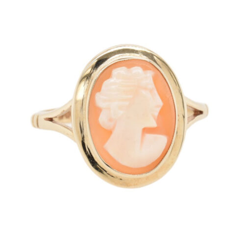 Vintage 9ct gold Cameo ring