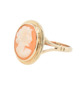 Vintage 9ct gold Cameo ring