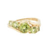 Gold Peridot Five Stone Ring
