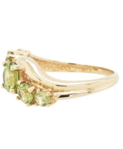 Gold Peridot Five Stone Ring