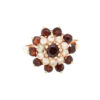 Vintage 9ct Gold Garnet & Opal Cluster