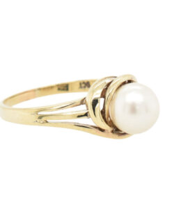 Vintage 9ct Gold Pearl Ring