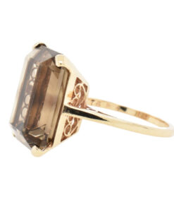 9ct Gold Smokey Quartz Cocktail Ring