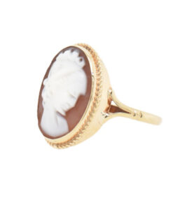 Vintage 9ct gold Cameo ring