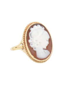 Vintage 9ct gold Cameo ring