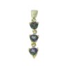Gold Diamond and Mystic Topaz Heart Pendant