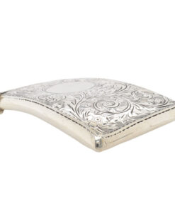 Antique Sterling Silver Curved Card Case