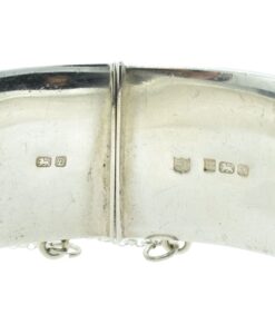 Vintage Sterling Silver and Gold Thistle Bangle