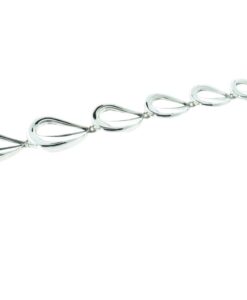 Georg Jensen Sterling Silver Tear Drop Link Bracelet