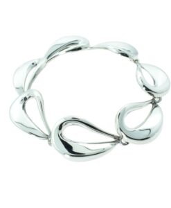 Georg Jensen Sterling Silver Tear Drop Link Bracelet