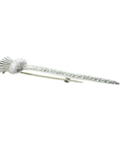 Vintage 1960 Sterling Silver Scotch Thistle Brooch or Kilt Pin
