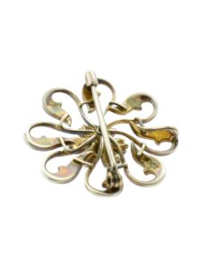 Antique 9ct Gold Pearl Daisy Brooch or Pendant