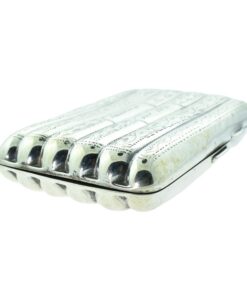 Antique Sterling Silver Ribbed Cigarette Case