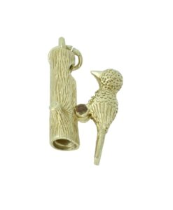 Vintage 9ct Gold WOOD PECKER Bird Charm dated 1966