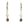 Antique 9ct Gold Almandine Garnet Drop Earrings