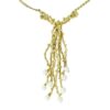 Vintage 9ct Gold Waterfall Pearl Necklace dated 1970