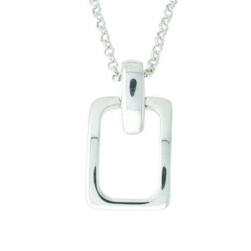 Sterling Silver Rectangular Pendant