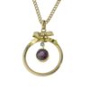 9ct Gold Almandine Garnet and Pearl Pendant