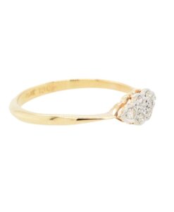 Antique 18ct Gold and Platinum Diamond Cluster Ring.