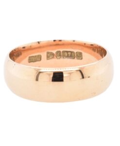 Antique 9ct Rose Gold Wedding Band Ring 8mm