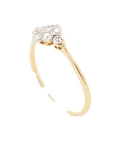 Antique 18ct Gold & Platinum Diamond Daisy Ring