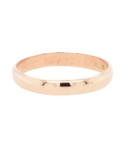 Vintage 9ct Rose Gold Wedding Band Ring 3mm