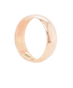 Antique 9ct Rose Gold Wedding Band Ring 6mm