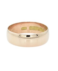 Antique 9ct Rose Gold Wedding Band Ring