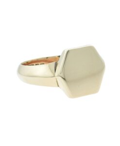Antique 9ct Rose Gold Hexagonal Signet Ring