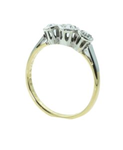 Vintage 18ct Gold and Platinum Diamond Trilogy Ring