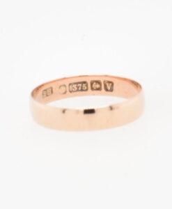 Antique 9ct Rose Gold Wedding Band Ring 4mm dated 1920
