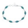 Sterling Silver Marquise Turquoise Bracelet