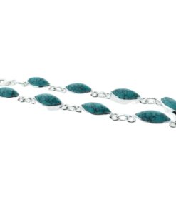 Sterling Silver Marquise Turquoise Bracelet