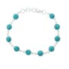 Sterling Silver Round Turquoise Bracelet