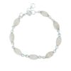 Sterling Silver Marquise Rose Quartz Bracelet