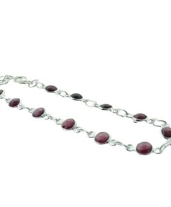 Sterling silver garnet bracelet