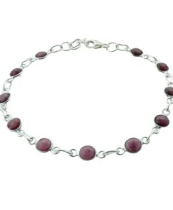 Sterling silver garnet bracelet