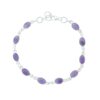 Sterling Silver Oval Amethyst Bracelet February birthstone