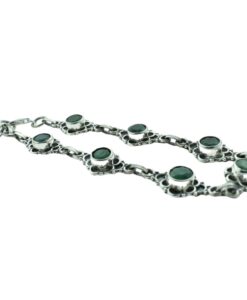 Silver Emerald Bracelet