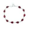 Sterling Silver Ruby Bracelet July Birthstone