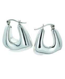 Handbag Creole Earrings in Sterling Silver