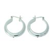 Sterling Silver Ribbed Hoop Earrings
