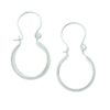 Sterling Silver Textured Hoop Earrings