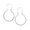 Sterling Silver Textured Hoop Earrings 25mm