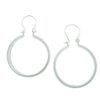 Sterling Silver Textured Hoop Earrings 34mm