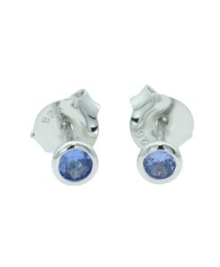 Tanzanite December Birthstone Stud Earrings