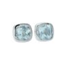 Sterling Silver Square Blue Topaz Earrings