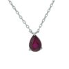 Sterling Silver Ruby July birthstone Pendant