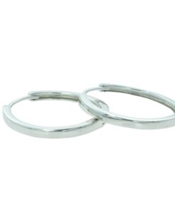 925 Silver Round Hoop Earrings